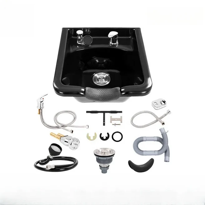 벽걸이형 이발소 샴푸대 ABS 플라스틱 샴푸대 미용실 샴푸 침대 액세서리