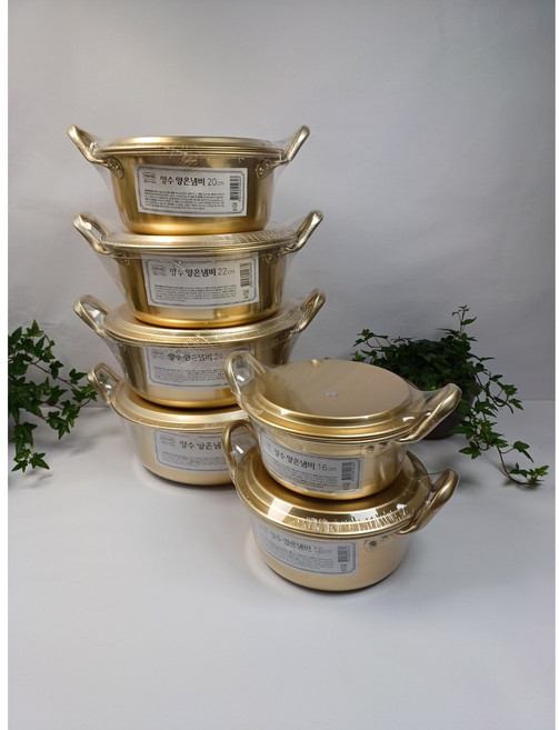 롯데 양은 양수냄비 16cm/18cm/20cm/22cm/24cm/26cm 라면냄비 황냄비, 냄비26CM, 1개