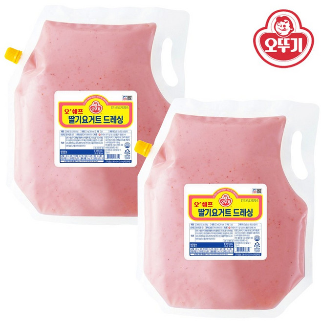 오뚜기 딸기요거트 드레싱 2kg ice, 2개
