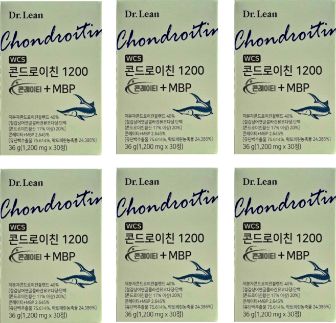 닥터린 콘드로이친 1200 콘레이티 + MBP 36g, 30정, 6개