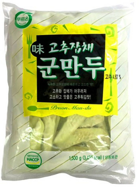 [331] 푸르온 고추잡채만두 1.5kgx10개, 1.5kg, 10개