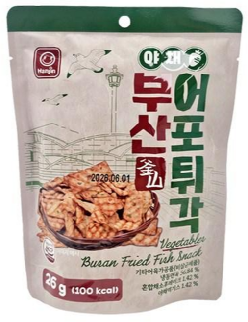 한진 부산어포튀각 야채맛 안주 과자 스낵 추억