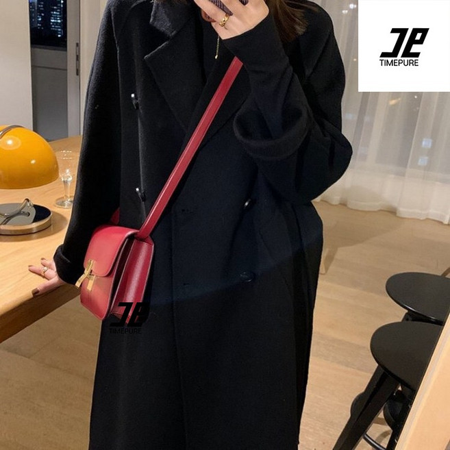 봄 가을 여성 오버핏 트렌치코트 빅사이즈 데일리 슬림라인 울 코트 모던 톤 코트