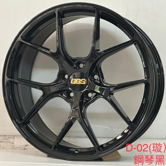 BBS 鋁圈 F10 CRV KUGA W205 適用, 鋼琴黑 亮黑,5/112 賓士 福斯 奧迪 SKODA, 1個