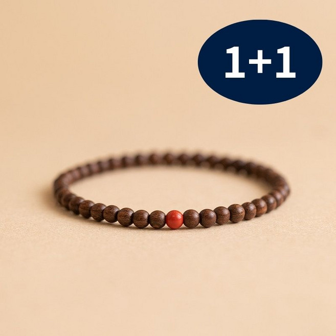 여성 심플 불교 금사단목 염주 팔찌