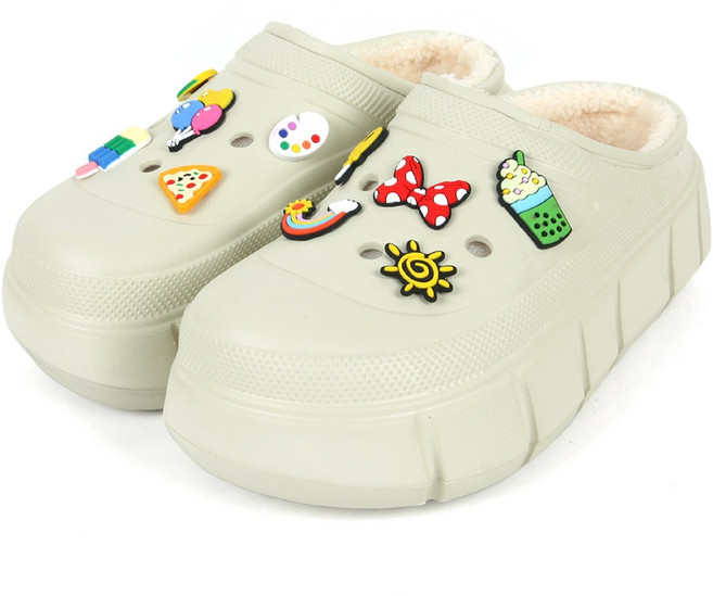 발이편한 겨울 여성 EVA 방한화 털 슬리퍼 실내외겸용 초경량 190g 털신발