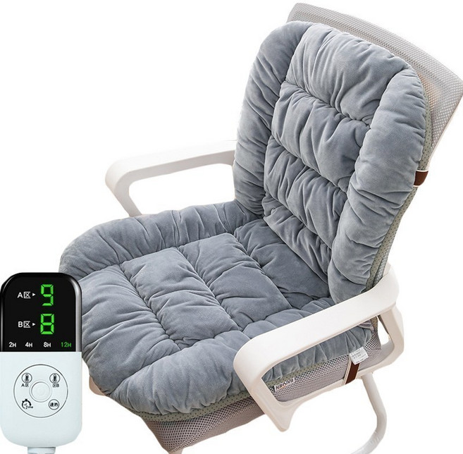 Sorpci 1인용 전기방석 온열방석 소파 등받이 의자 전기매트 돼지코 증정, 그레이, 45cm*50cm*45cm