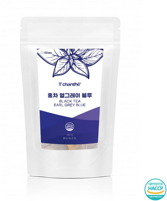 티샹떼 홍차 얼그레이티 블루 리필팩 130g 블랙티 잎차, 1개, 1개입