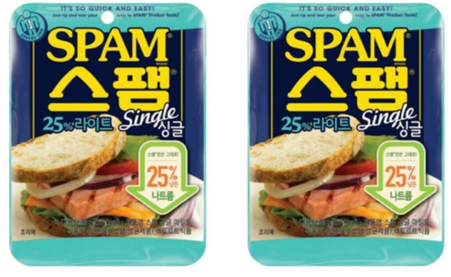 스팸 마일드 25 라이트 싱글 80g 30개