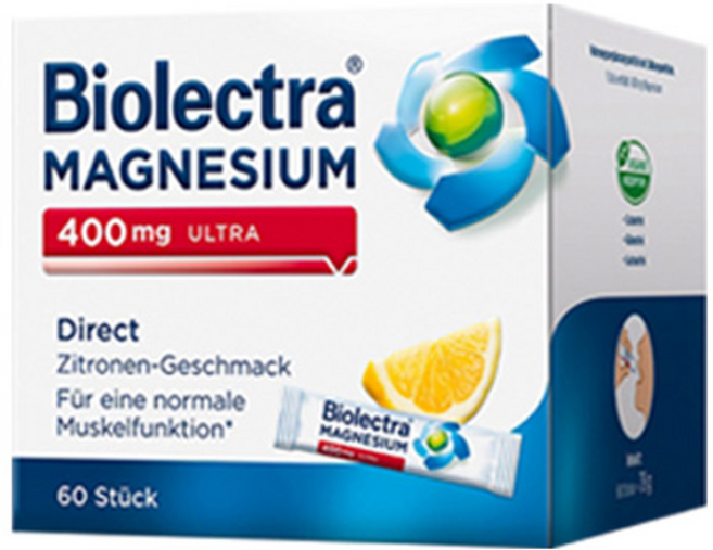 바이오렉트라 마그네슘 울트라 다이렉트 400mg 60포 레몬맛 독일내수용, 60회분, 1개