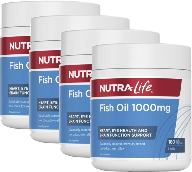 뉴트라라이프 피쉬오일 1000mg DHA EPA NUTRALIFE Fish Oil, 4개, 180정