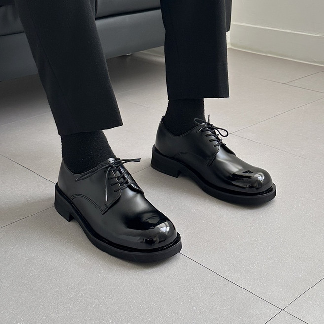 남자 5cm 키높이 가죽 더비슈즈 국내 수제 공정 볼드한 더비슈즈 로퍼