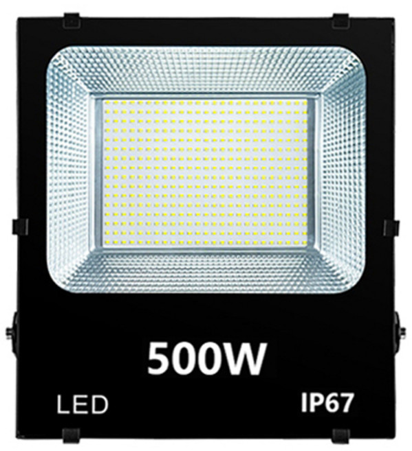 LED投射燈 戶外防水 高亮度節能 多角度可調 適用於庭院工廠倉庫, 500W-白光, 1個