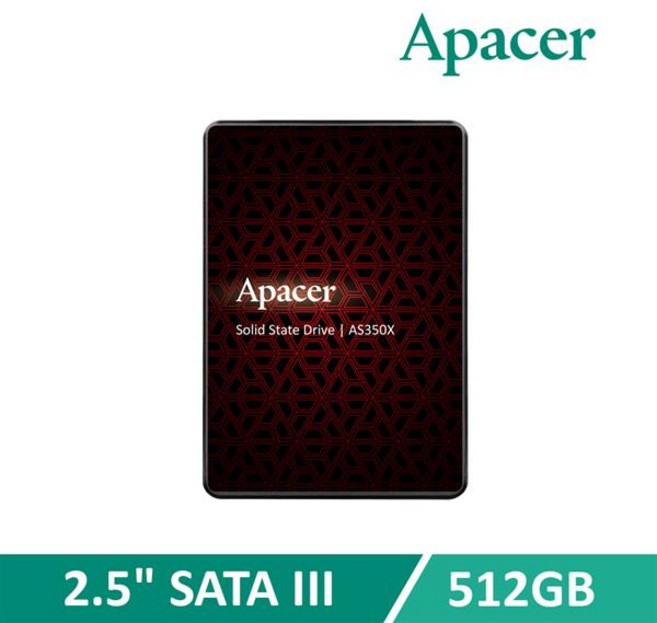 宇瞻 Apacer AS350X 512GB 2.5吋 SATA SSD, 1GB
