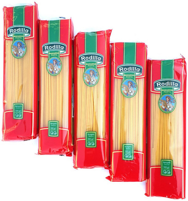 로딜라 듀럼밀 세몰리나 스파게티 1.6mm 스파게티면 파스타, 5개, 500g
