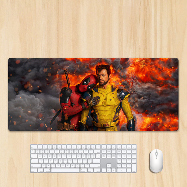 마블코믹스 데드풀과 울버린 굿즈 Deadpool&Wolverine 마우스 게이밍 장패드, D. 70x30x0.3cm DEADPOOL4, 1개
