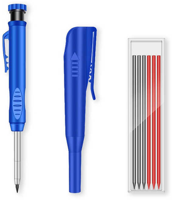 크래프션 목공 연필 마킹 펜, 1개, 블루B