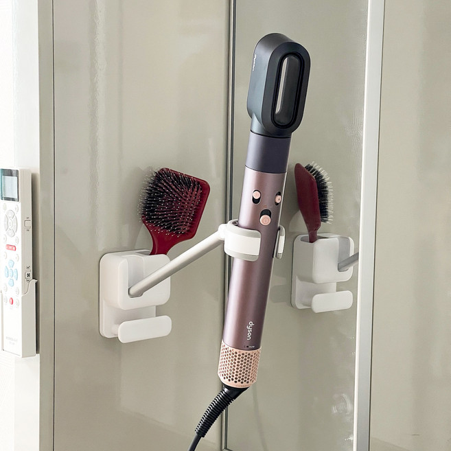 무타공 드라이기 거치, 화이트, 1개, 화이트