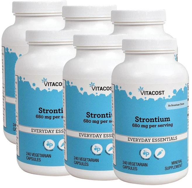 비타코스트 스트론튬 680mg 퍼서빙(120일분) Vitacost Strontium, 6개 - 쿠팡