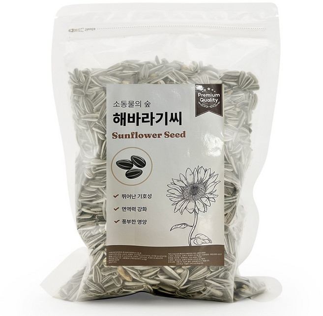 소동물의숲 햄스터 간식 앵무새 사료 해바라기씨 300g x 4, 4개