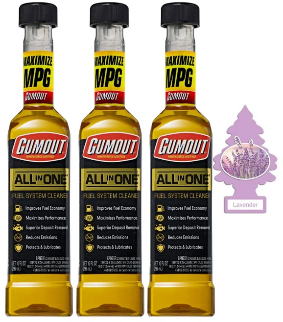 [공식 피카몰 직접 발송 정품]검아웃 올인원 연료첨가제 296ml 3개 + 사은품 방향제1개, 가솔린/휘발유, 라벤더 향 - 쿠팡