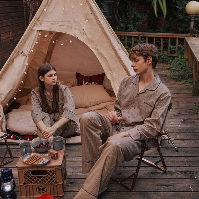 마리네트 남자 여자 커플 잠옷 가을 겨울 이브니에 파자마 잠 옷