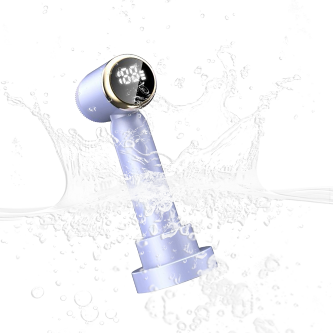 진동 클렌저 세안기 피부 딥 클렌징 피부 마사지 진동클렌저 6가지 헤드 전체방수 USB충전식, 자주색