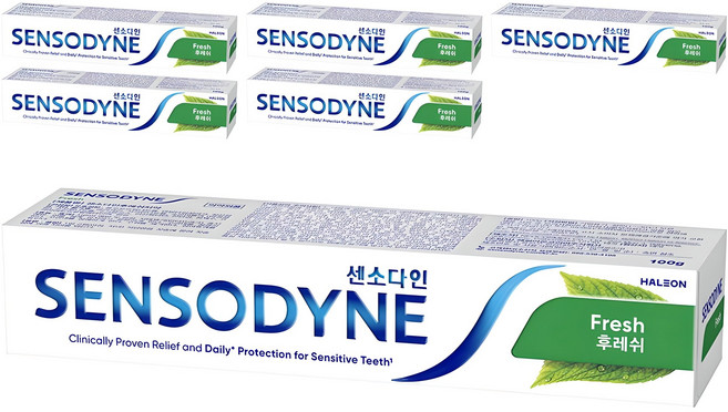 센소다인 후레쉬 치약, 100g, 6개