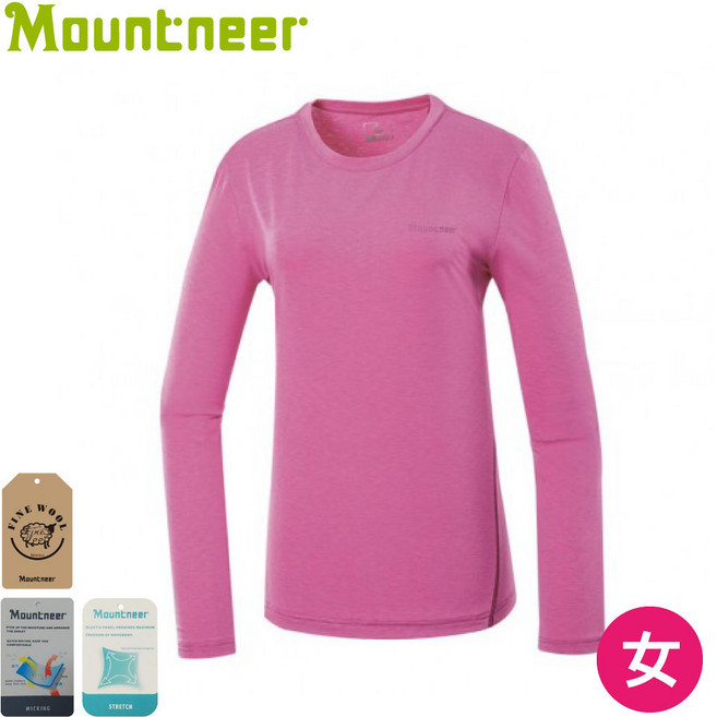 Mountneer 女 羊毛保暖圓領上衣