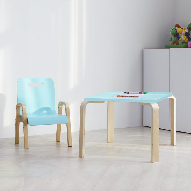 일루일루 프로스 어린이 책상 의자 세트 높이조절의자1개+책상1개 3컬러, 책상1개+의자1개, 민트