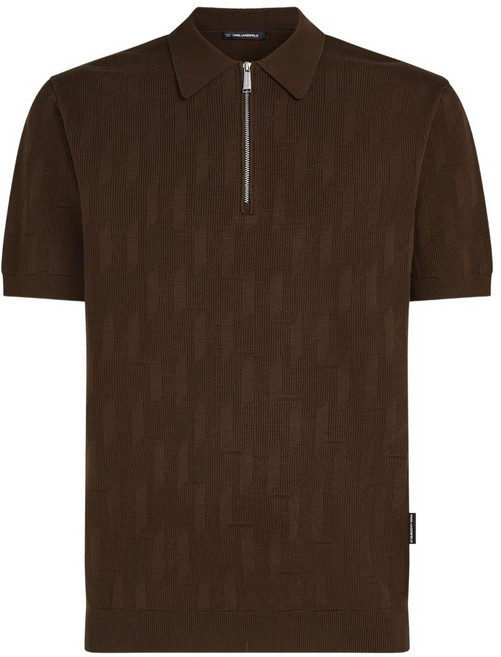 칼 라거펠트 모노그램 패턴 폴로 셔츠