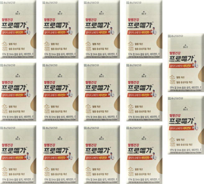 종근당건강 프로메가 알티지 오메가3 비타민D (총 14개월분 / 14박스), 60정, 14개