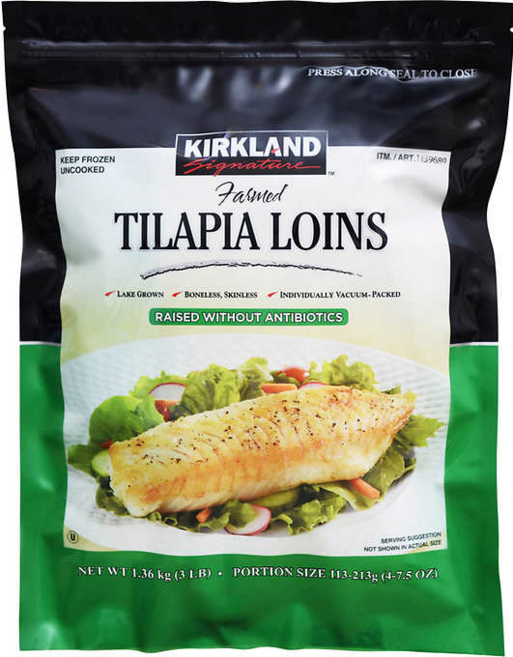 커클랜드 틸라피아 1.13kg (아이스박스 무료), 1개