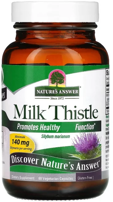 내츄어스앤써 밀크씨슬 밀크시슬 실리마린 140mg 60베지캡슐, 60정, 1개 - 쿠팡