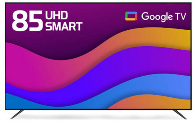 티브이지 85인치TV 4K UHD 구글 스마트TV 대기업패널 에너지소비효율 1등급, 고객직접설치, 스탠드형, 서울/수도권, 215.9cm(85인치)