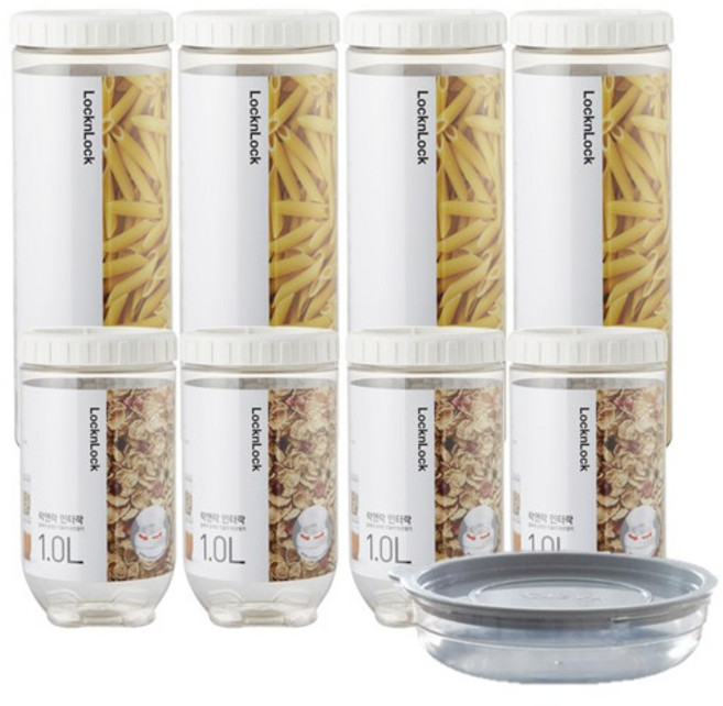 락앤락 인터락 냉장고 도어 전용 밀폐용기 8p 세트, 화이트, 8개세트, 8개, 8개