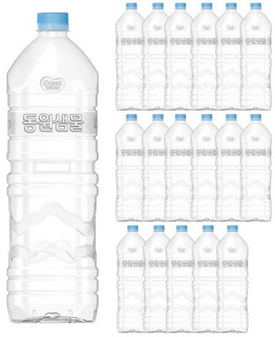 동원샘물 무라벨, 2L, 18개