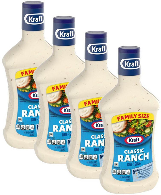 크래프트 클래식 랜치 샐러드 드레싱 Kraft Classic Ranch Dressing, 710ml, 4개