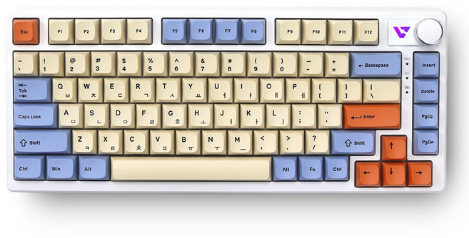 VARO HV83 CLAY 핫스왑 블루투스 무선 게이밍 기계식 키보드 (클레이 리니어축), 리니어축