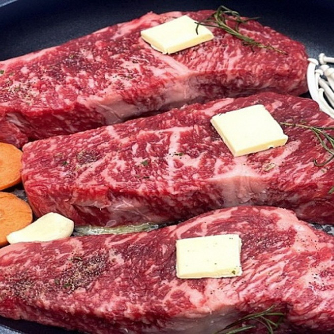 1등급 육우 채끝 스테이크, 300g, 1개