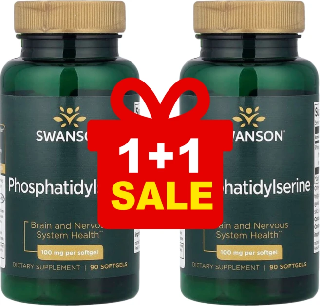 스완슨 포스파티딜세린 포스타디딜세린 100mg 90캡슐 2병 포스파디딜세린, 90정, 2개 - 쿠팡