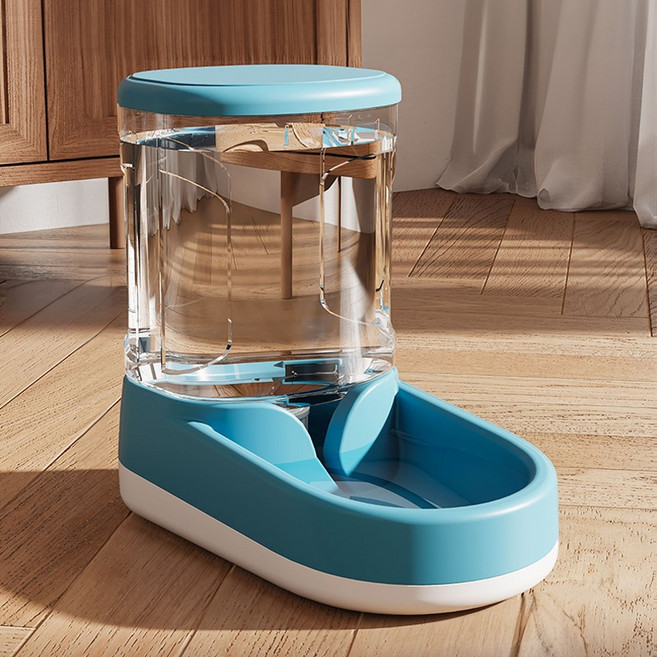 Tiger Pavilion 반려동물 반자동 급수기 3.8L, 1개, 블루