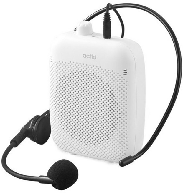 엑토 헤드마이크 블루투스 앰프, MIC-27, 화이트, 1개