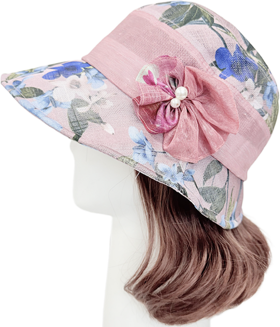 엄마짱 MHS_8657_2_수선화 진주코사지 봄여름 망사 벙거지 / 여성봄여름가을모자 엄마선물 5060모자 6070모자 중년여성 여름골프버킷햇 미니멀룩 휴양지 여름휴가 데이트룩