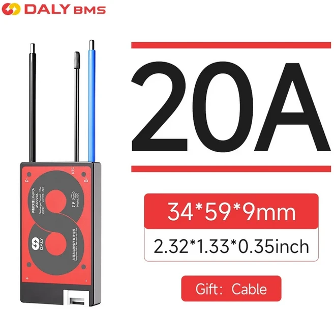 Daly BMS 4s Balance 18650 배터리 Li-ion Lifepo4 24S 12V 36v 100A, 06 20A NTC, 15 LiFePO4 12S 36V, 06 20A NTC