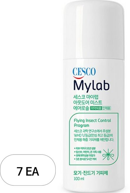 세스코마이랩 아웃도어 미스트 에어로솔 무향 모기기피제, 7개