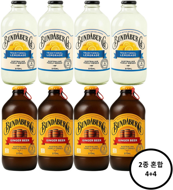 분다버그 375ml 트레디셔널 레몬에이드4개+진저비어4개 총8개, 8개