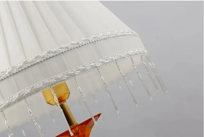 25/30cm 프린지 램프쉐이드 천 비즈 조명 갓 커버 바닥 테이블 펜던트 거실 장식, 04 White 25cm