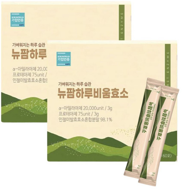 뉴팜 하루비움 효소 곡물발효, 120개, 3g