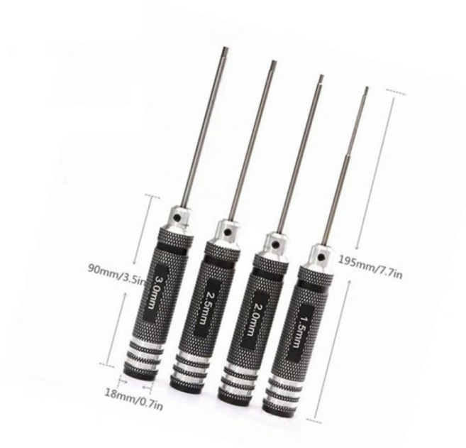품질의 질화 티타늄 TiNi 육각 드라이버 렌치 스크루 RC 헬리콥터 용 1 피스 1.5mm/2mm/2.5mm/3.0mm, 02 3mm